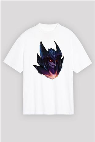 Aatrox James Baskılı Beyaz Unisex Oversize Tişört - Tshirt