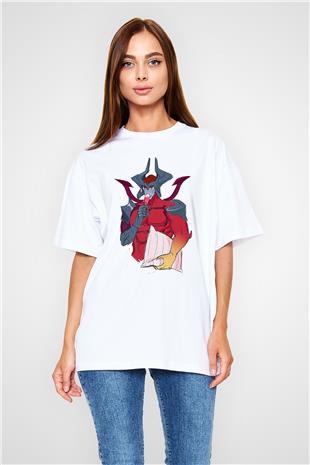 Aatrox James Baskılı Beyaz Unisex Oversize Tişört - Tshirt