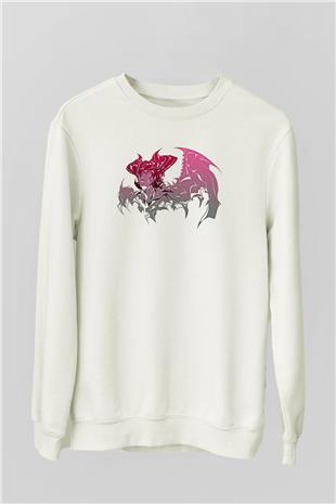 Aatrox James Baskılı Beyaz Unisex Sweatshirt