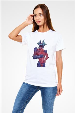 Aatrox James Baskılı Unisex Beyaz Tişört - Tshirt