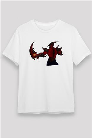 Aatrox James Baskılı Unisex Beyaz Tişört - Tshirt