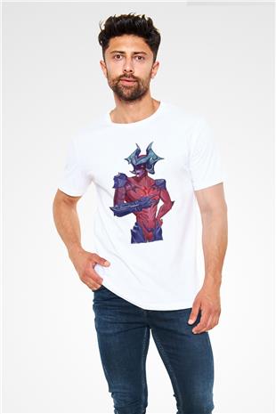 Aatrox James Baskılı Unisex Beyaz Tişört - Tshirt