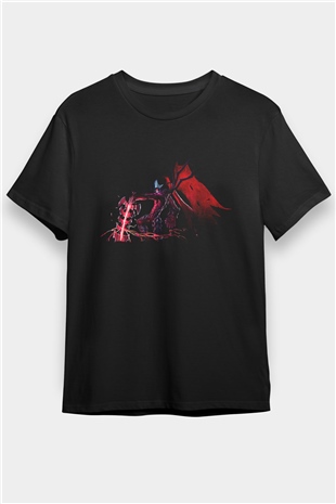 Aatrox James Baskılı Unisex Siyah Tişört - Tshirt