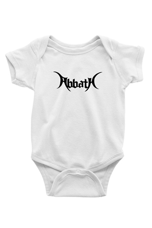 Abbath Baskılı Beyaz Unisex Bebek Body - Zıbın