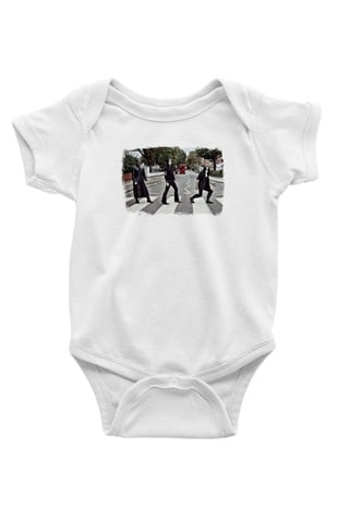 Abbath Baskılı Unisex Beyaz Bebek Body - Zıbın