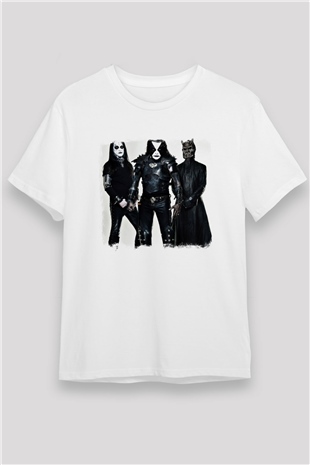 Abbath Baskılı Unisex Beyaz Tişört