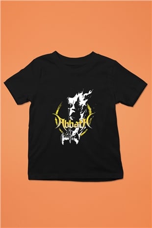 Abbath Baskılı Unisex Siyah Çocuk Tişört