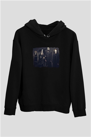 Abbath Baskılı Unisex Siyah Hoodie