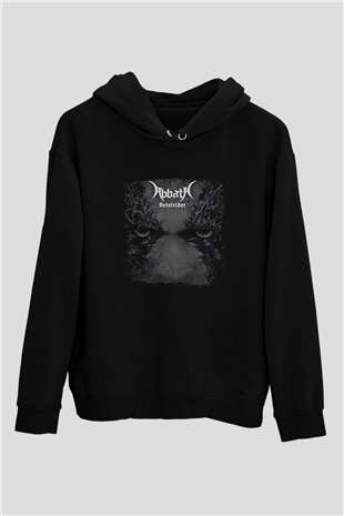 Abbath Baskılı Unisex Siyah Hoodie