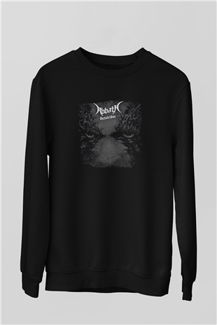 Abbath Baskılı Unisex Siyah Sweatshirt