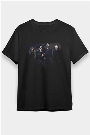 Abbath Baskılı Unisex Siyah Tişört