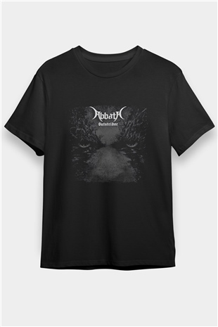 Abbath Baskılı Unisex Siyah Tişört