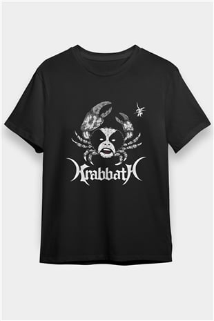 Abbath Baskılı Unisex Siyah Tişört