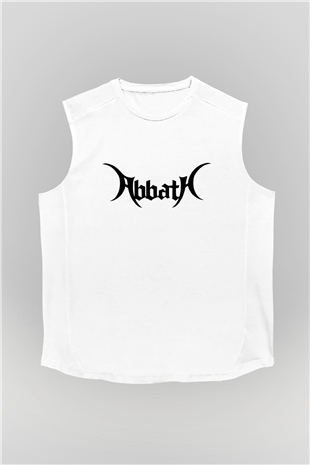 Abbath Beyaz Unisex Kolsuz Tişört