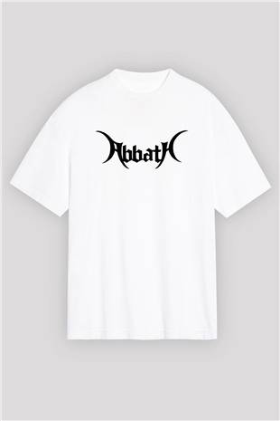 Abbath Beyaz Unisex Oversize Tişört T-Shirt