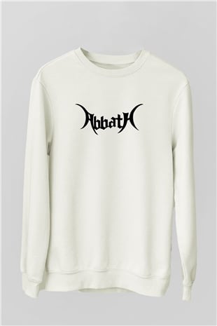 Abbath Beyaz Unisex Sweatshirt
