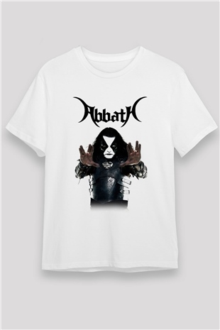 Abbath Beyaz Unisex Tişört T-Shirt - TişörtFabrikası