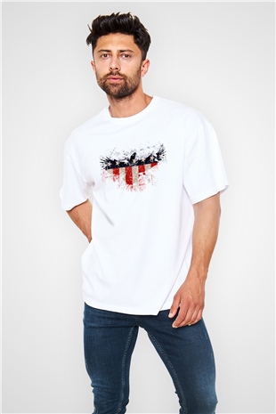 ABD Beyaz Unisex Oversize Tişört T-Shirt