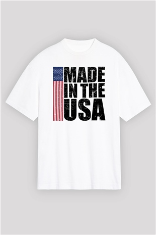 ABD Beyaz Oversize Tişört Oversize T-shirt - TişörtFabrikası