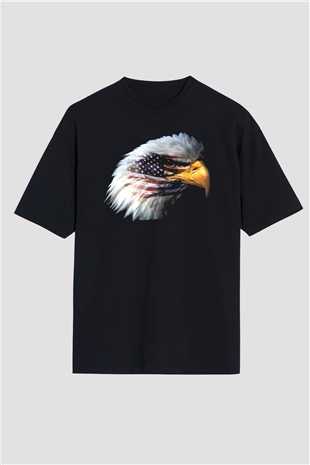 ABD Siyah Unisex Oversize Tişört T-Shirt
