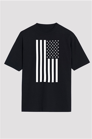 ABD Siyah Unisex Oversize Tişört T-Shirt