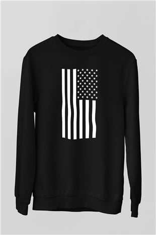 ABD Siyah Unisex Sweatshirt