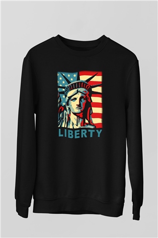 ABD Siyah Unisex Sweatshirt