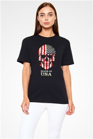ABD Siyah Unisex Tişört T-Shirt - TişörtFabrikası