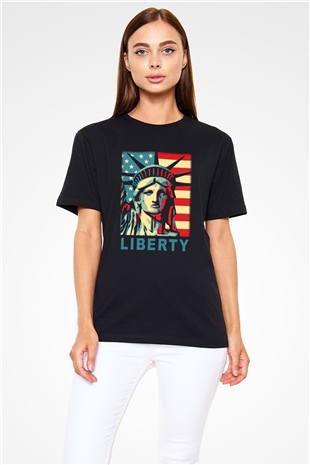 ABD Siyah Unisex Tişört T-Shirt - TişörtFabrikası