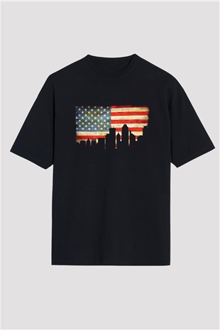 ABD Siyah Oversize Tişört Oversize T-shirt - TişörtFabrikası