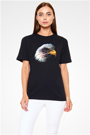 ABD Siyah Unisex Tişört T-Shirt - TişörtFabrikası