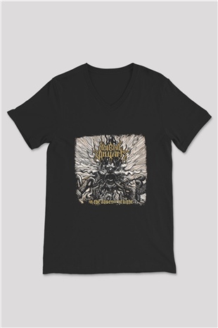 Abigail Williams Baskılı Unisex Siyah V Yaka Tişört