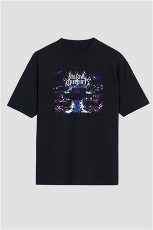 Abigail Williams Baskılı Unisex Siyah Oversize Tişört