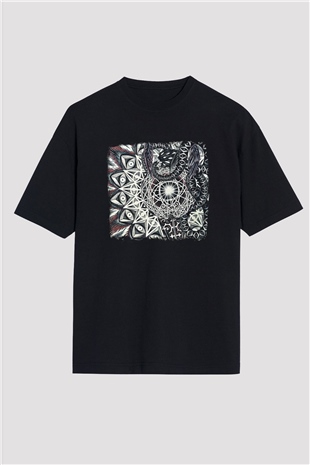 Abigail Williams Baskılı Unisex Siyah Oversize Tişört
