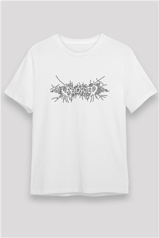 Aborted Baskılı Unisex Beyaz Tişört