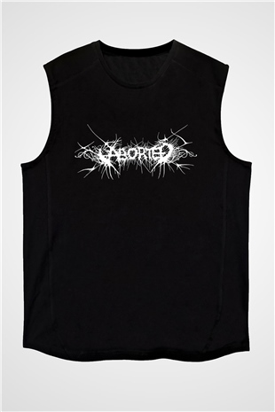 Aborted Siyah Unisex Kolsuz Tişört