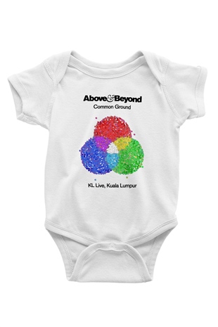 Above and Beyond Baskılı Beyaz Unisex Bebek Body - Zıbın