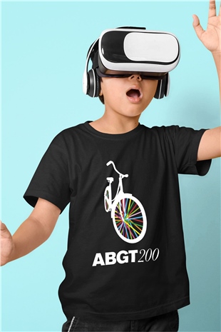 Above and Beyond Baskılı Siyah Unisex Çocuk Tişört