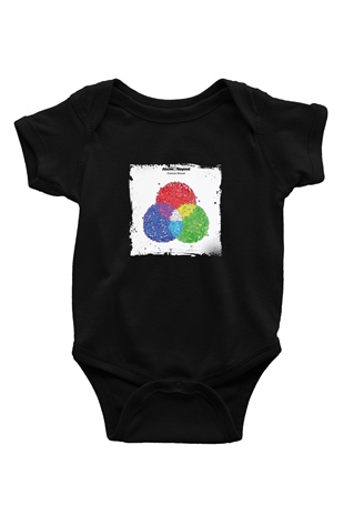 Above and Beyond Baskılı Unisex Siyah Bebek Body - Zıbın