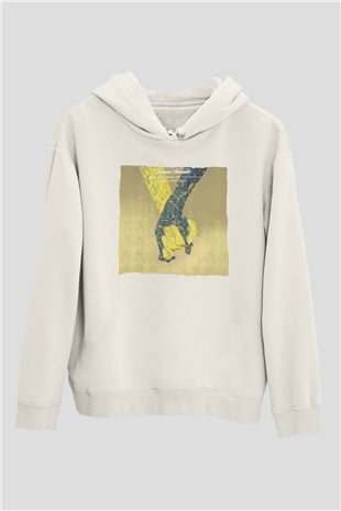 Above and Beyond Beyaz Unisex Kapüşonlu Sweatshirt