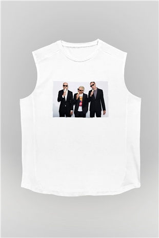 Above and Beyond Beyaz Unisex Kolsuz Tişört