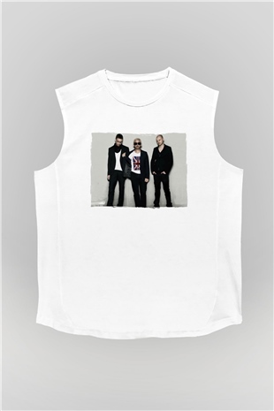 Above and Beyond Beyaz Unisex Kolsuz Tişört