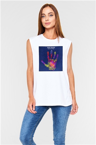 Above and Beyond Beyaz Unisex Kolsuz Tişört