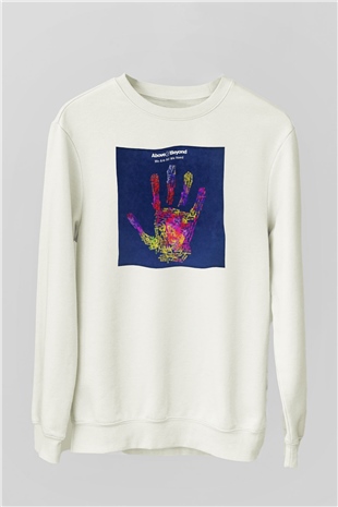 Above and Beyond Beyaz Unisex Sweatshirt