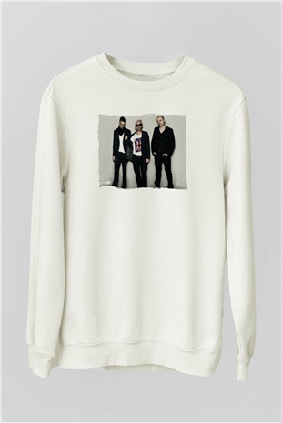 Above and Beyond Beyaz Unisex Sweatshirt