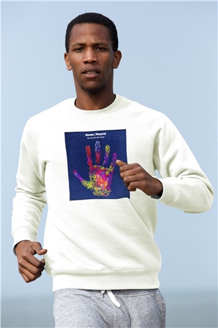 Above and Beyond Beyaz Unisex Sweatshirt