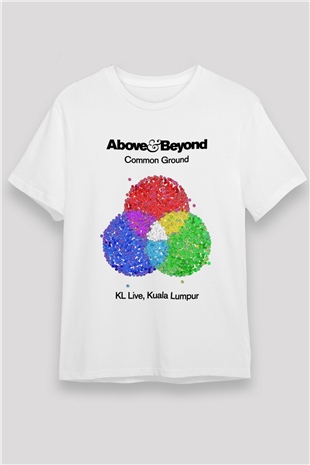 Above and Beyond Beyaz Unisex Tişört T-Shirt - TişörtFabrikası