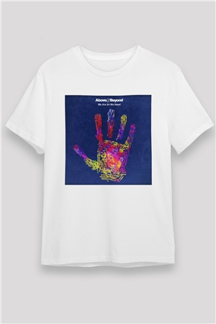 Above and Beyond Beyaz Unisex Tişört T-Shirt - TişörtFabrikası