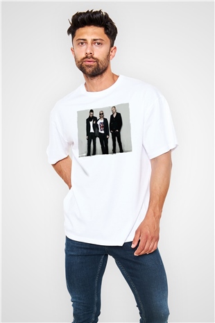 Above and Beyond Beyaz Oversize Tişört Oversize T-shirt - TişörtFabrikası