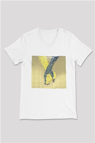 Above and Beyond Beyaz Unisex V Yaka Tişört